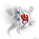 maryland flag with smoke tattoo design idea