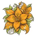 Orange blossom tattoo design idea