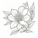 Orange blossom tattoo design idea