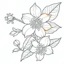 Orange blossom tattoo design idea