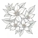 Orange blossom tattoo design idea