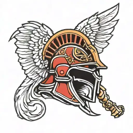 usmc spartan helmet tattoo design idea