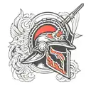 usmc spartan helmet tattoo design idea