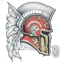 usmc spartan helmet tattoo design idea