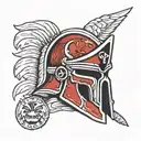 usmc spartan helmet tattoo design idea