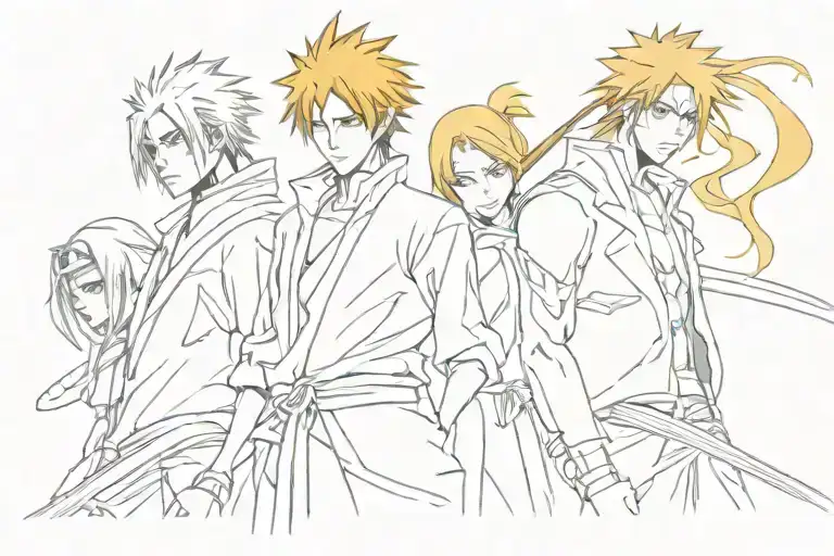 bleach anime characters tattoo design idea