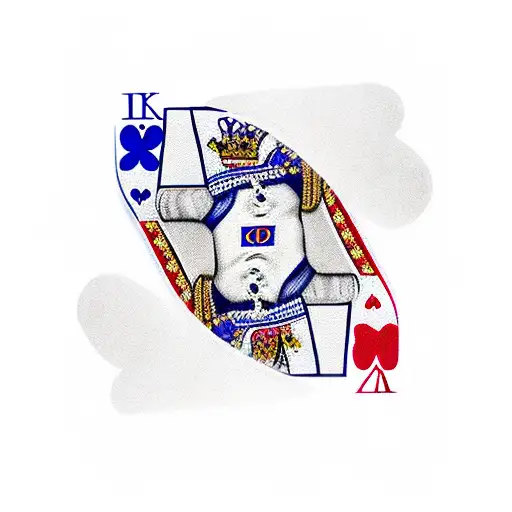 King of hearts but replace the top letter K with A tattoo design idea