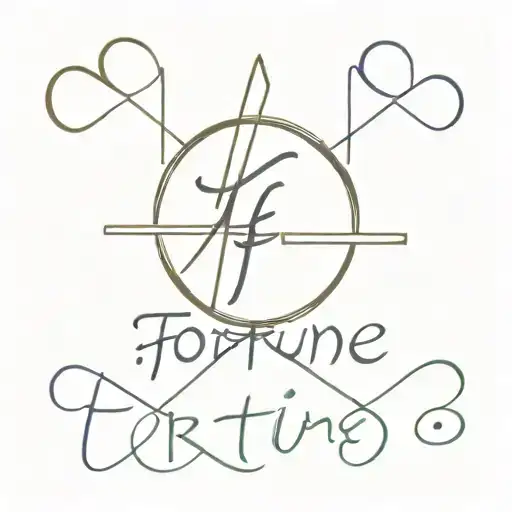 fortune helps the strong lettering tattoo design idea