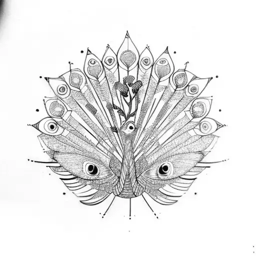Peacock tattoo design idea