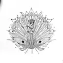 Peacock tattoo design idea