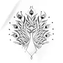 Peacock tattoo design idea