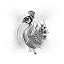 Peacock tattoo design idea