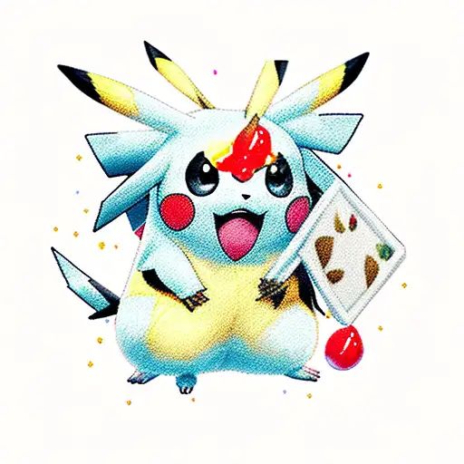 pikachu cocteles tattoo design idea