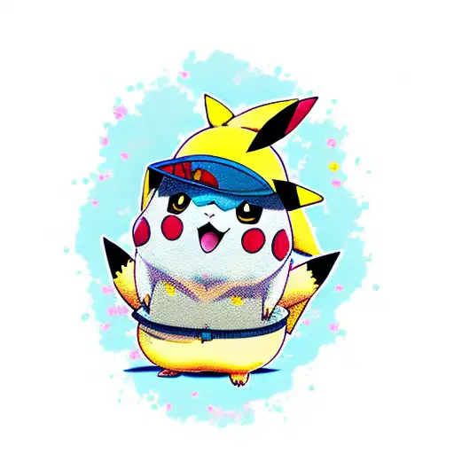pikachu cocteles tattoo design idea