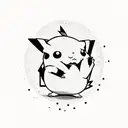 pikachu cocteles tattoo design idea