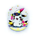 pikachu cocteles tattoo design idea