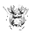 pokemon bartender  tattoo design idea