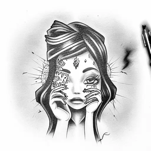 Heartbreak in honor of Rap tattoo design idea