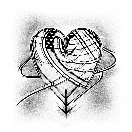 Heartbreak in honor of Rap tattoo design idea