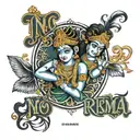 rama krishna name tattoo design idea