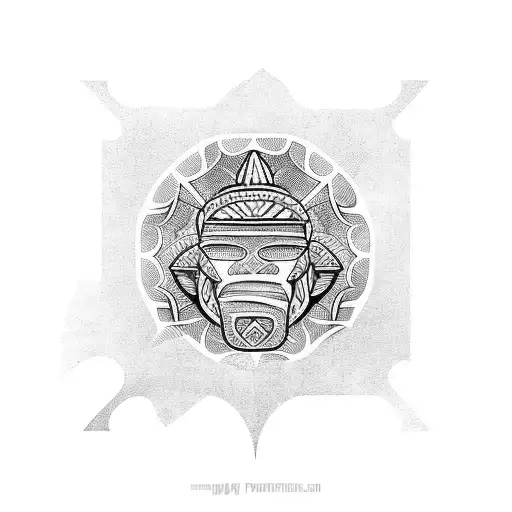 Polynesian forearm tattoo design idea