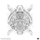 Polynesian forearm tattoo design idea