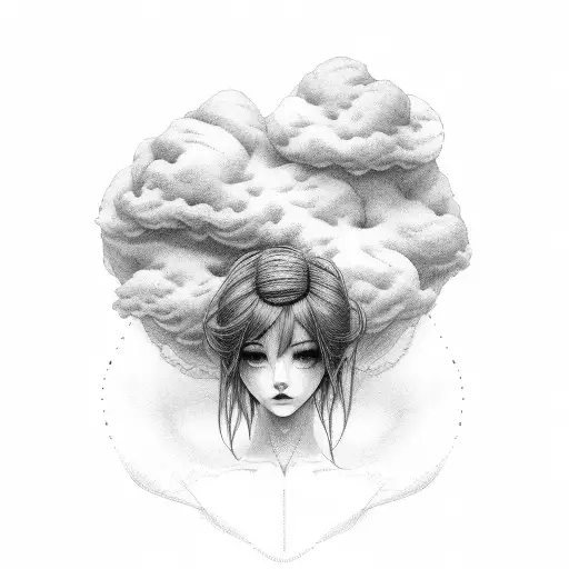 cloud neck lace  tattoo design idea