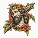 decapitated jesus christ tattoo design idea