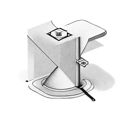 A minimalist design of a coffee cup, a joystick, and a book stacked together, forming a unique symbol tattoo design idea