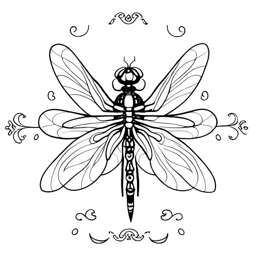 Dragonfly tattoo design idea