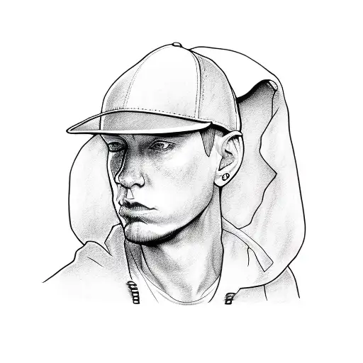 Eminem with Robin suit  tattoo design idea