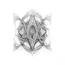 three floating magic cards tattoo design idea