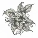 ivy vines tattoo design idea