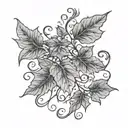 ivy vines tattoo design idea