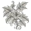 ivy vines tattoo design idea