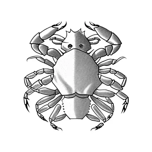 cancer astrology with crab   tattoo design idea