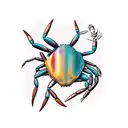 cancer astrology with crab   tattoo design idea