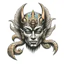 Osiris face Hyper realism  tattoo design idea
