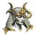 Osiris face Hyper realism  tattoo design idea