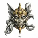 Osiris face Hyper realism  tattoo design idea