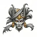 Osiris face Hyper realism  tattoo design idea