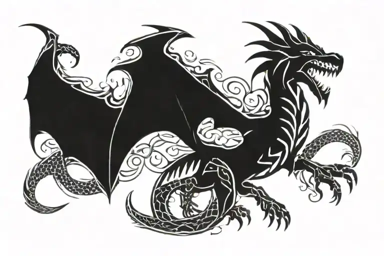 Skyrim dragon language tattoo design idea
