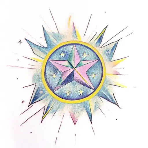 virgo star sign tattoo design idea
