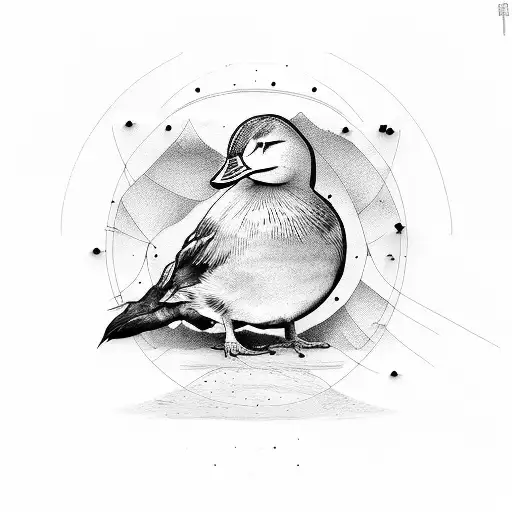 pato psicopata tattoo design idea