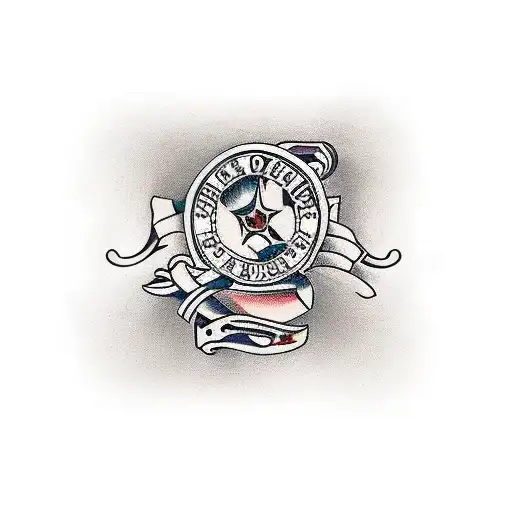 hand holding scissors tattoo design idea