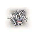 hand holding scissors tattoo design idea