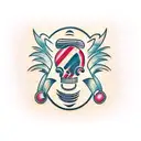 Shears and Comb with Banner tattoo design idea