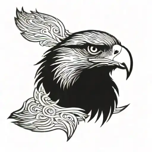 golden eagle tattoo design idea
