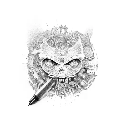 Knowledge is power, hide it well tattoo design idea