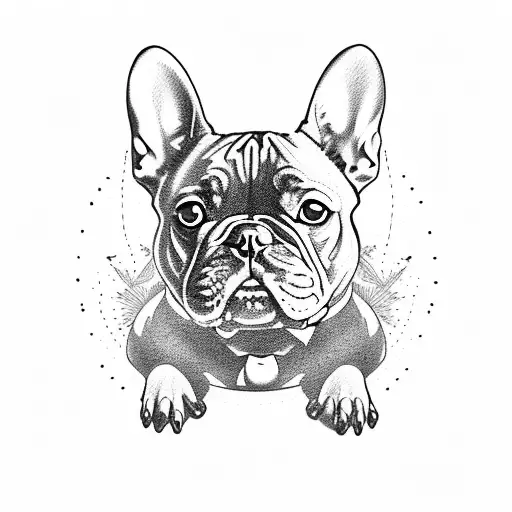 French Bulldog tattoo design idea